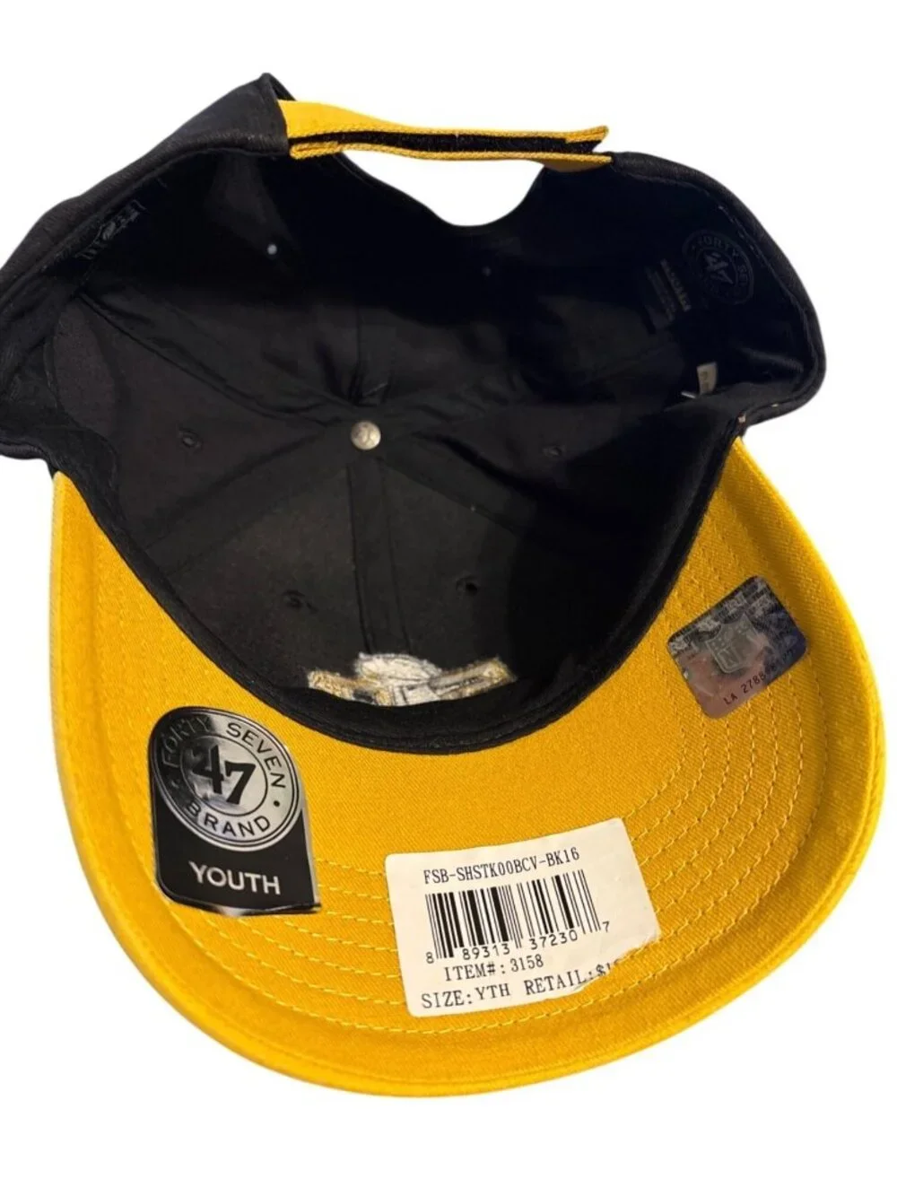 Super Bowl 50 Youth Hat By 47 Brand Black & Yellow Adjustable Cap - Picture 6 of 13